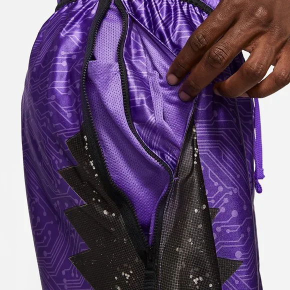 NIKE LEBRON X SPACE JAM GOON SQUAD DRI-FIT BASKETBALL SHORTS Purple DJ3875-560 - Picture 6 of 12